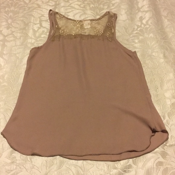 Taupe chiffon tank - Picture 4 of 4